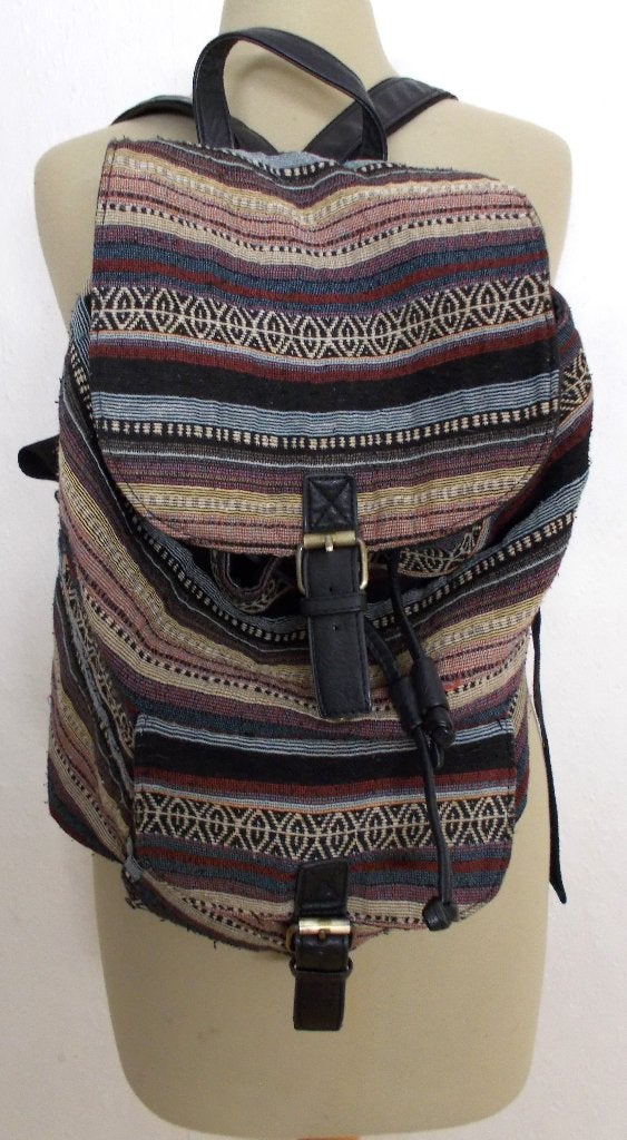 Leuke Aztec/ethnic/Ibiza/hippie look rugzak, Verzenden, Zo goed als nieuw, Bruin, Overige typen