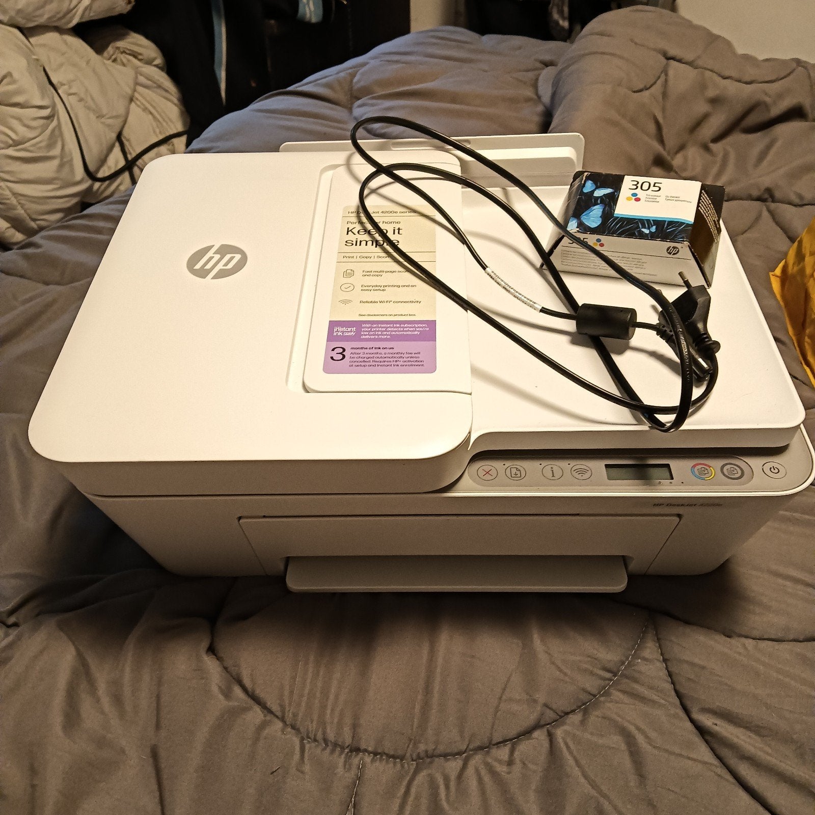 HP DeskJet 4220e All-in-One Printer + 1x nieuwe kleuren inkt, Ophalen, Kleur printen, Inkjetprinter, All-in-one