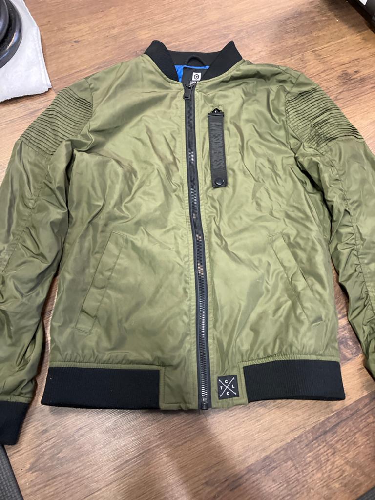 Stoere Cool Cat groene bomberjack met ritsdetails, Ophalen of Verzenden, Zo goed als nieuw, Maat 48/50 (M), Groen