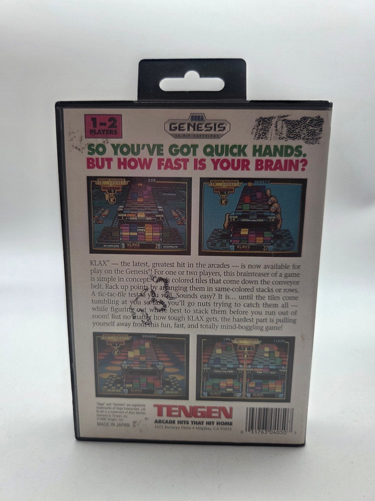 Klax Sega Genesis Game - Klassieke Puzzelactie, Gebruikt, Ophalen of Verzenden, Info@tengen.com, 1823 Bridget Drive, Milpitas, CA 95035