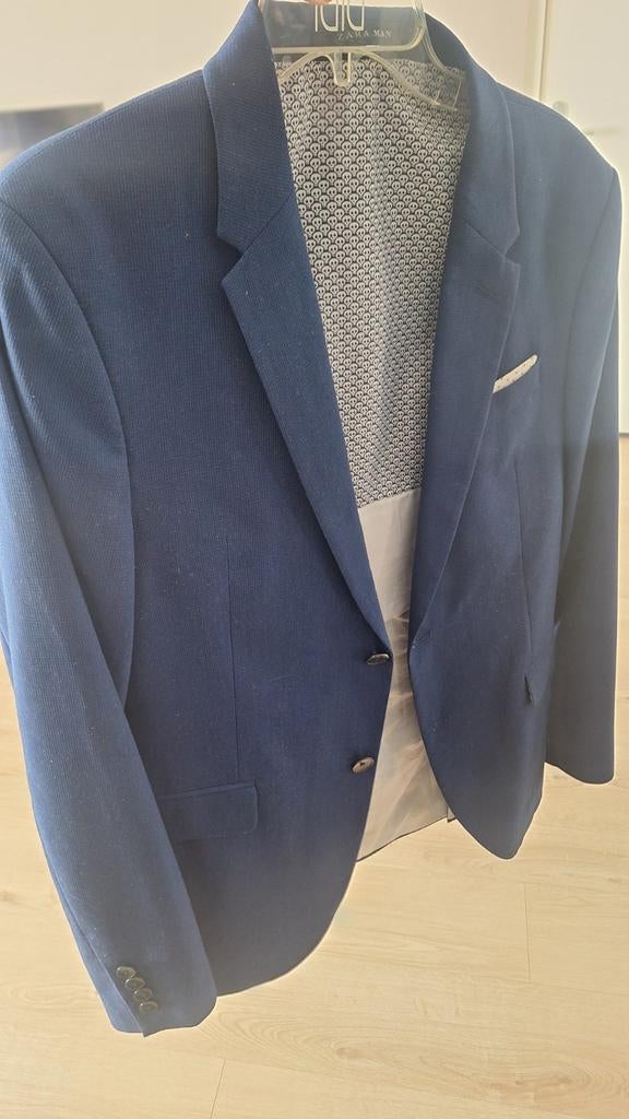Zara Man blauw colbert, Kleding | Heren, Ophalen of Verzenden, Zo goed als nieuw, Maat 52/54 (L), Blauw
