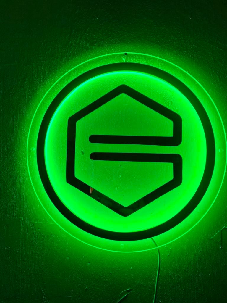 Groen Neon LED Logo Lichtbord - Uniek Design, Ophalen of Verzenden, Zo goed als nieuw