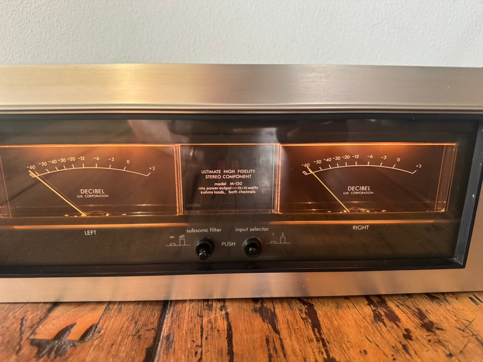 Luxman M-150 Vintage Eindversterker 2x75W VU Meters, Ophalen of Verzenden, Zo goed als nieuw, Overige merken