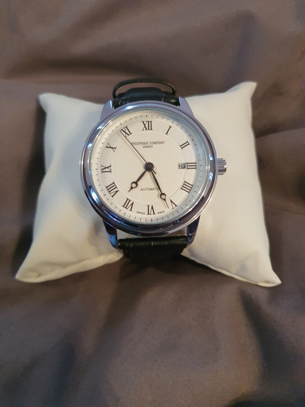 Frederique Constant Geneve Automatisch Horloge replica nieuw, Leer, Staal, Polshorloge, Nieuw