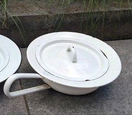 emaille bedpan/ ondersteek/ po, Ophalen of Verzenden