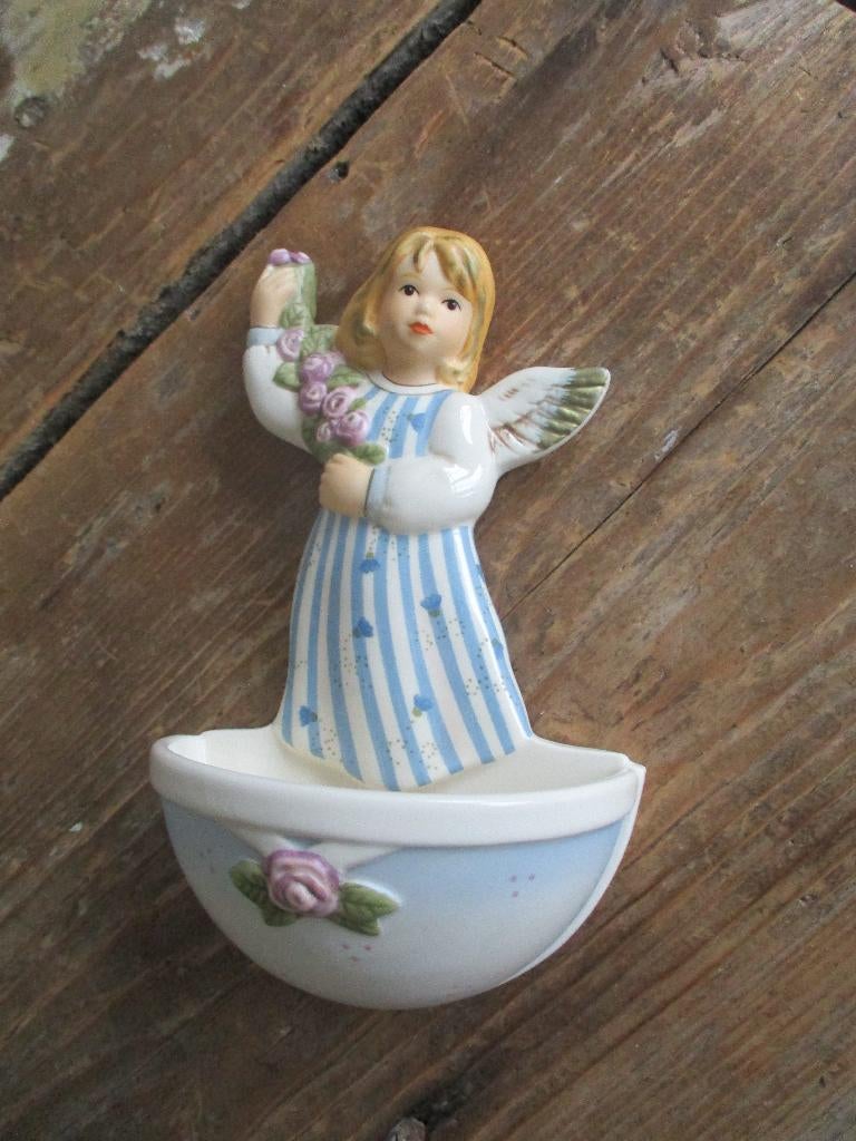 vintage brocante wijwaterbakje / vaatje engel van Goebel, Ophalen of Verzenden