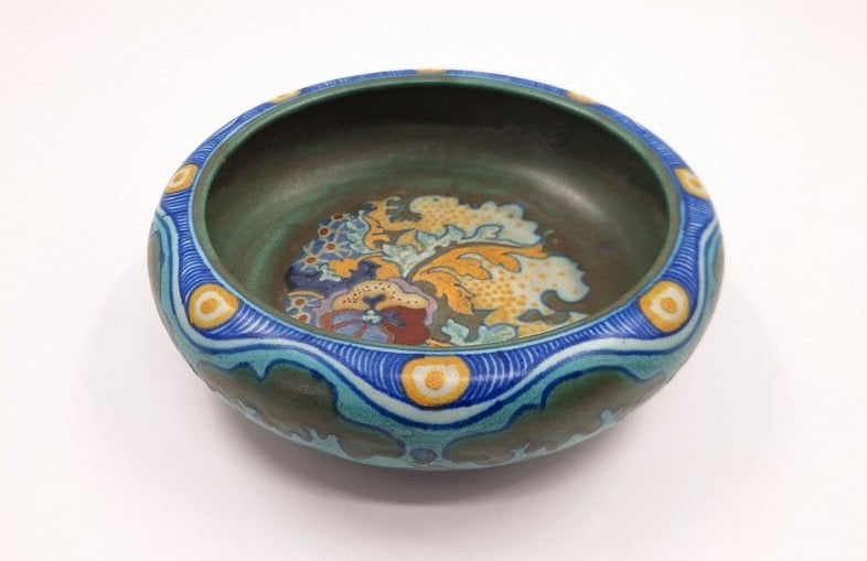 Antieke plateel Corona schaal, Antiek en Kunst, Verzenden