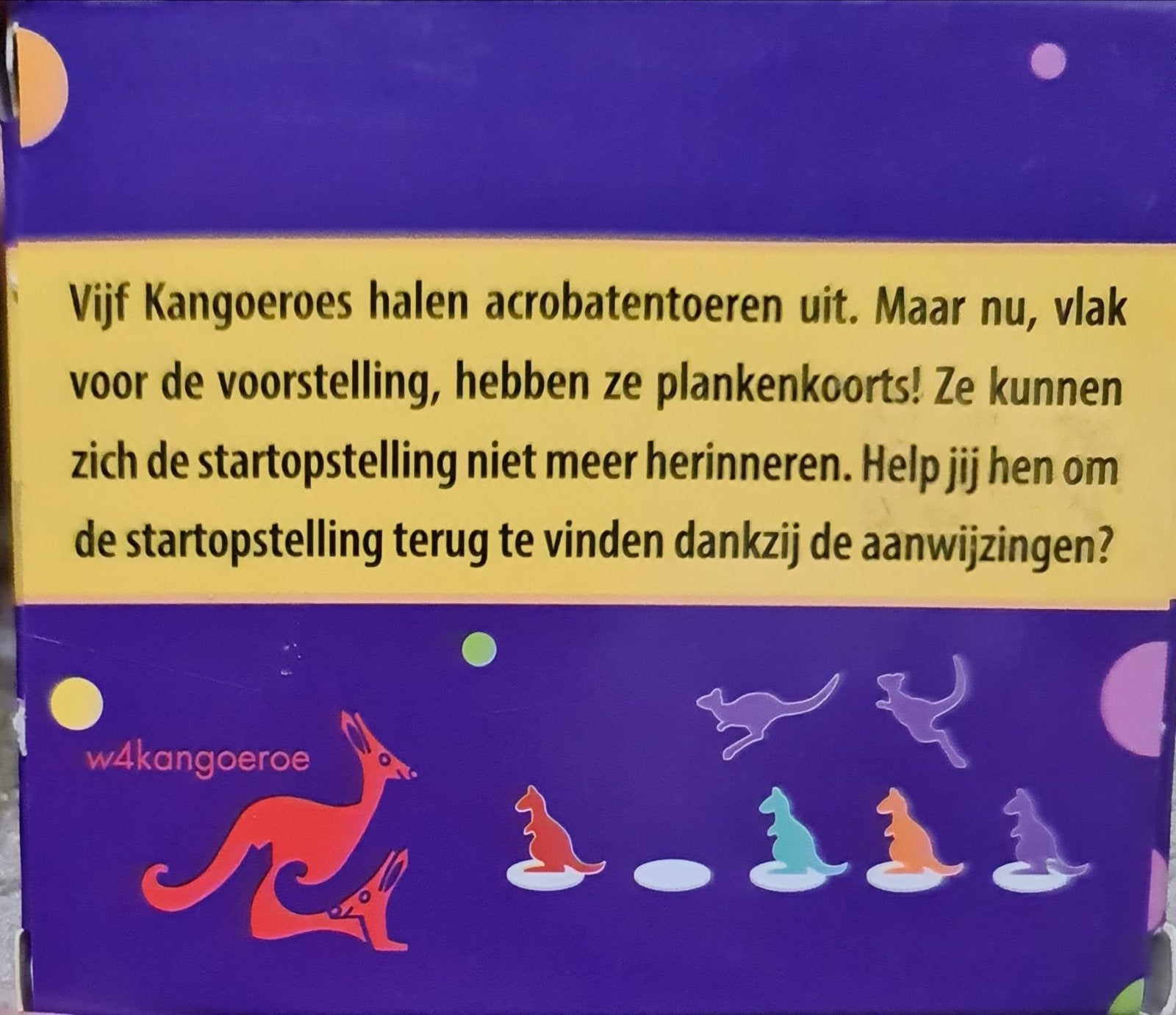 W4Kangoeroe: Help de Kangoeroes met hun startopstelling!, Ophalen of Verzenden, Nieuw, Jongen of Meisje