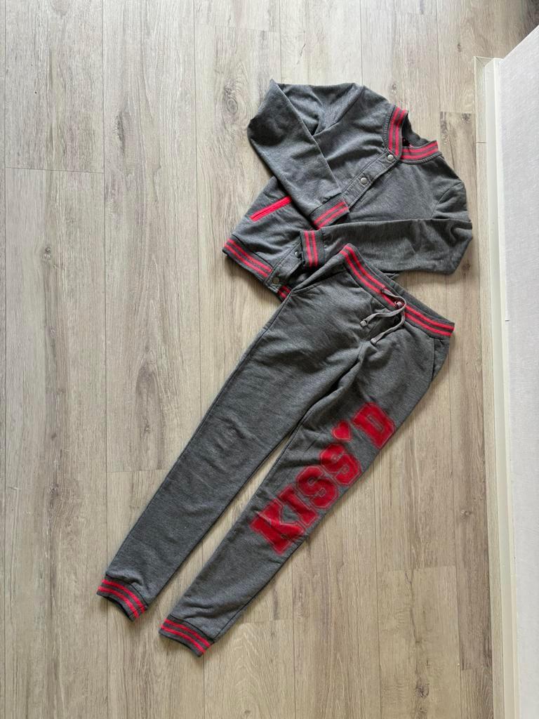 Joggingpak- grijs/roze - maat 158/164 - Cool Cat, Ophalen, Gebruikt, Meisje, Overige typen