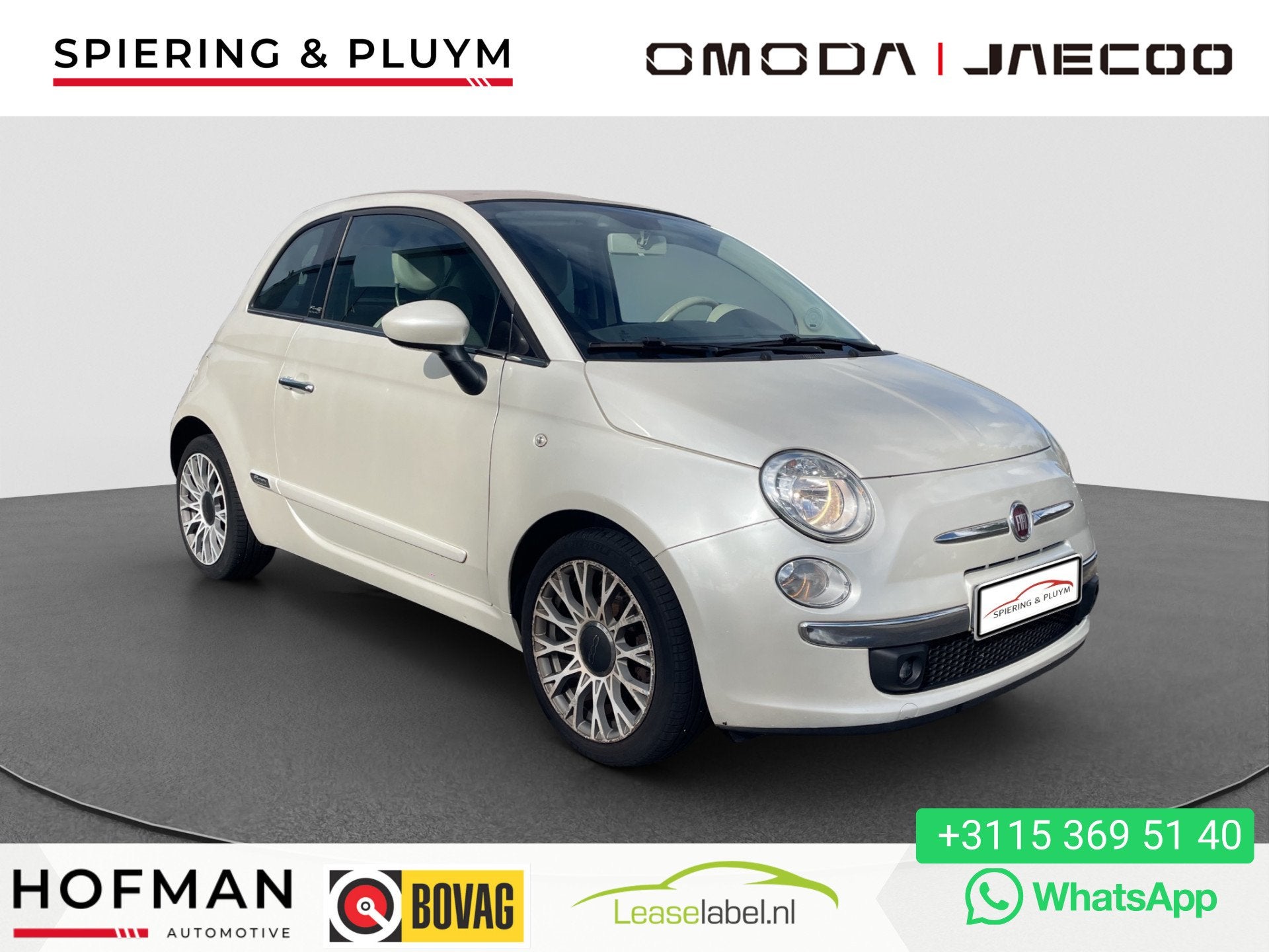 Fiat 500C 0.9 TwinAir Lounge Halfleder | Climate | Bluetooth, Euro 5, 86 pk, Gebruikt, 31 €/maand