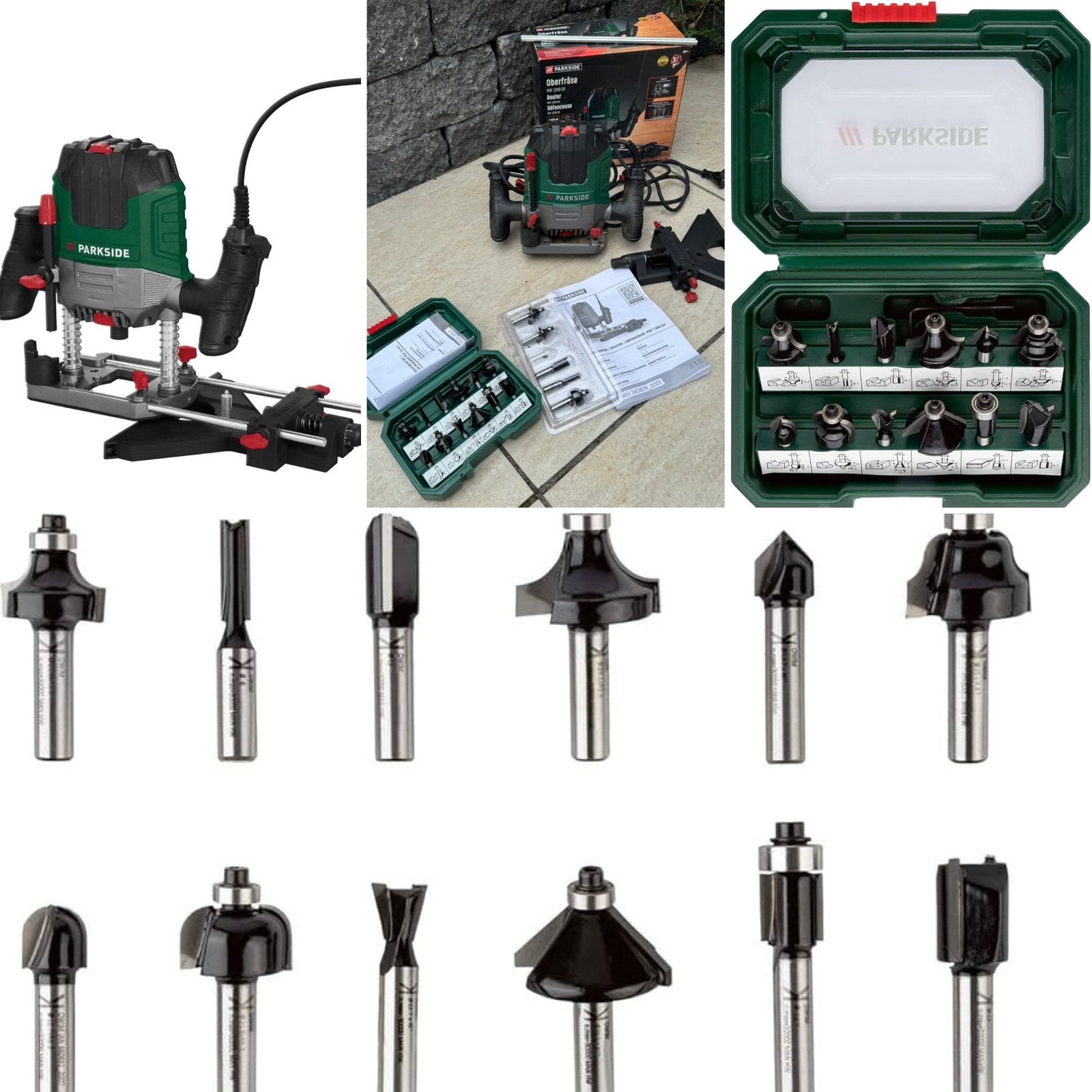 Nieuw parkside freesmachine pdf 1200 d3 bovenfrees + bitset, Doe-het-zelf en Verbouw, Gereedschap | Freesmachines, Nieuw, Ophalen of Verzenden