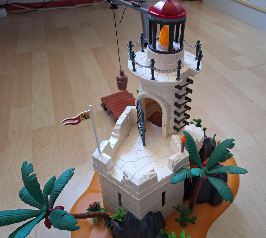Playmobil Piraten Bastion met Werkende Vuurtoren, Ophalen, Gebruikt