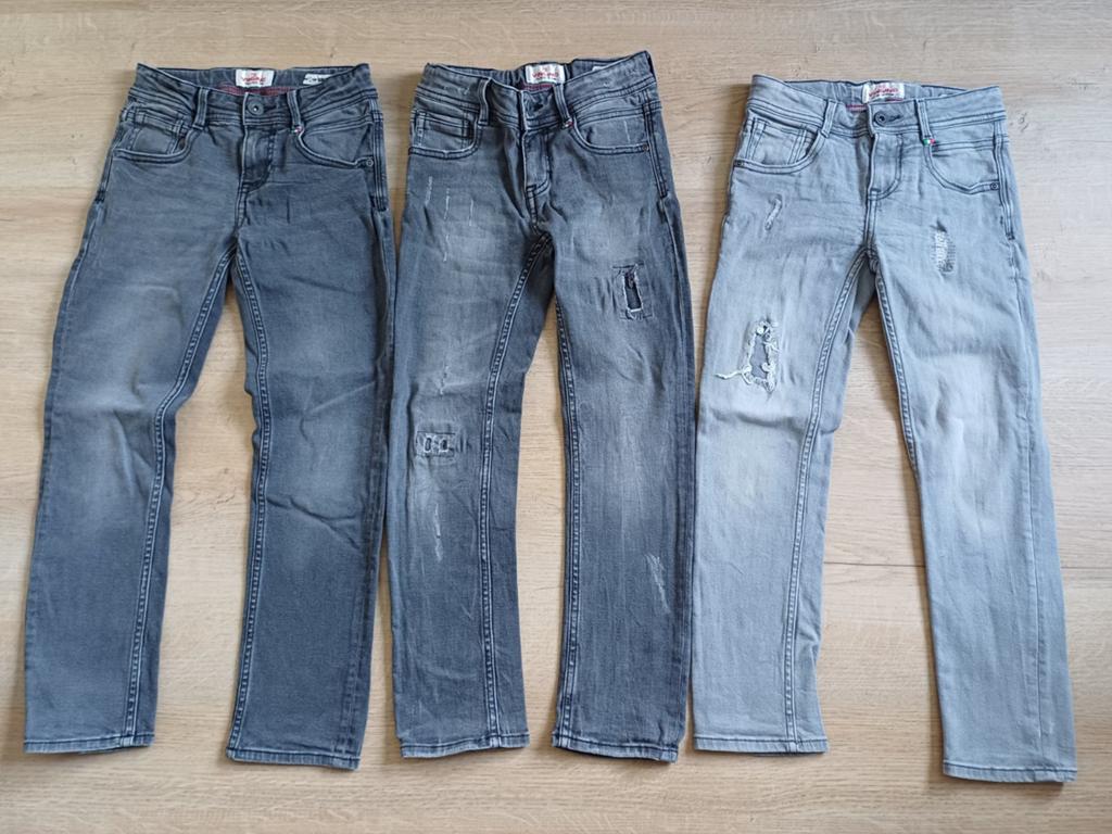 3x Vingino spijkerbroek, slim fit, maat 128, Ophalen of Verzenden, Zo goed als nieuw, Maat 128