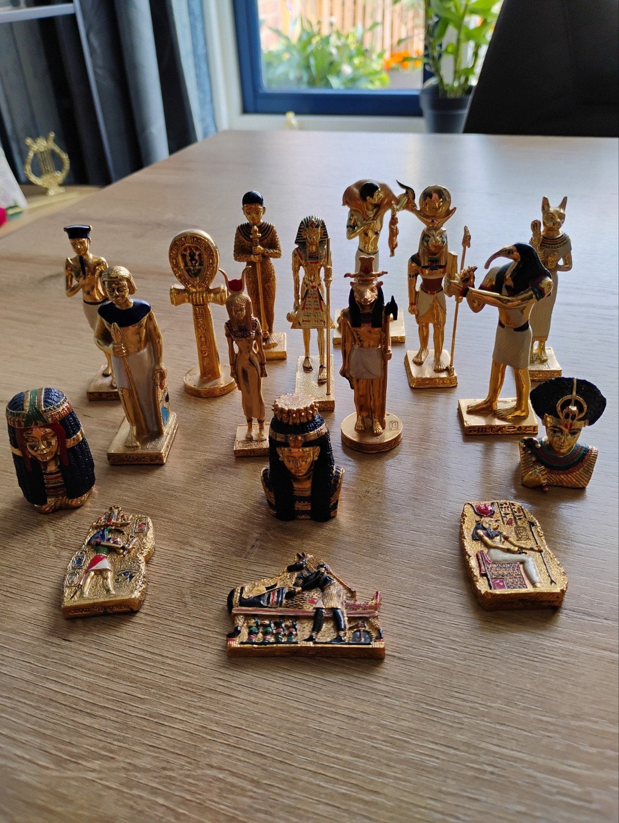 Egypte beeldjes verguld met goud, Ophalen of Verzenden