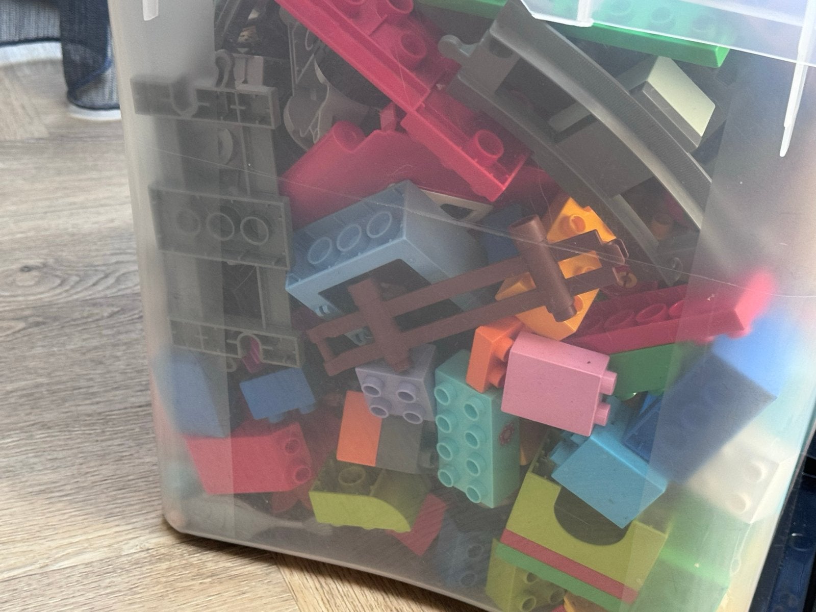 Elektrische trein, rails en dieren en blokken  - Duplo/Lego, Kinderen en Baby's, Speelgoed | Duplo en Lego, Gebruikt, Overige thema's