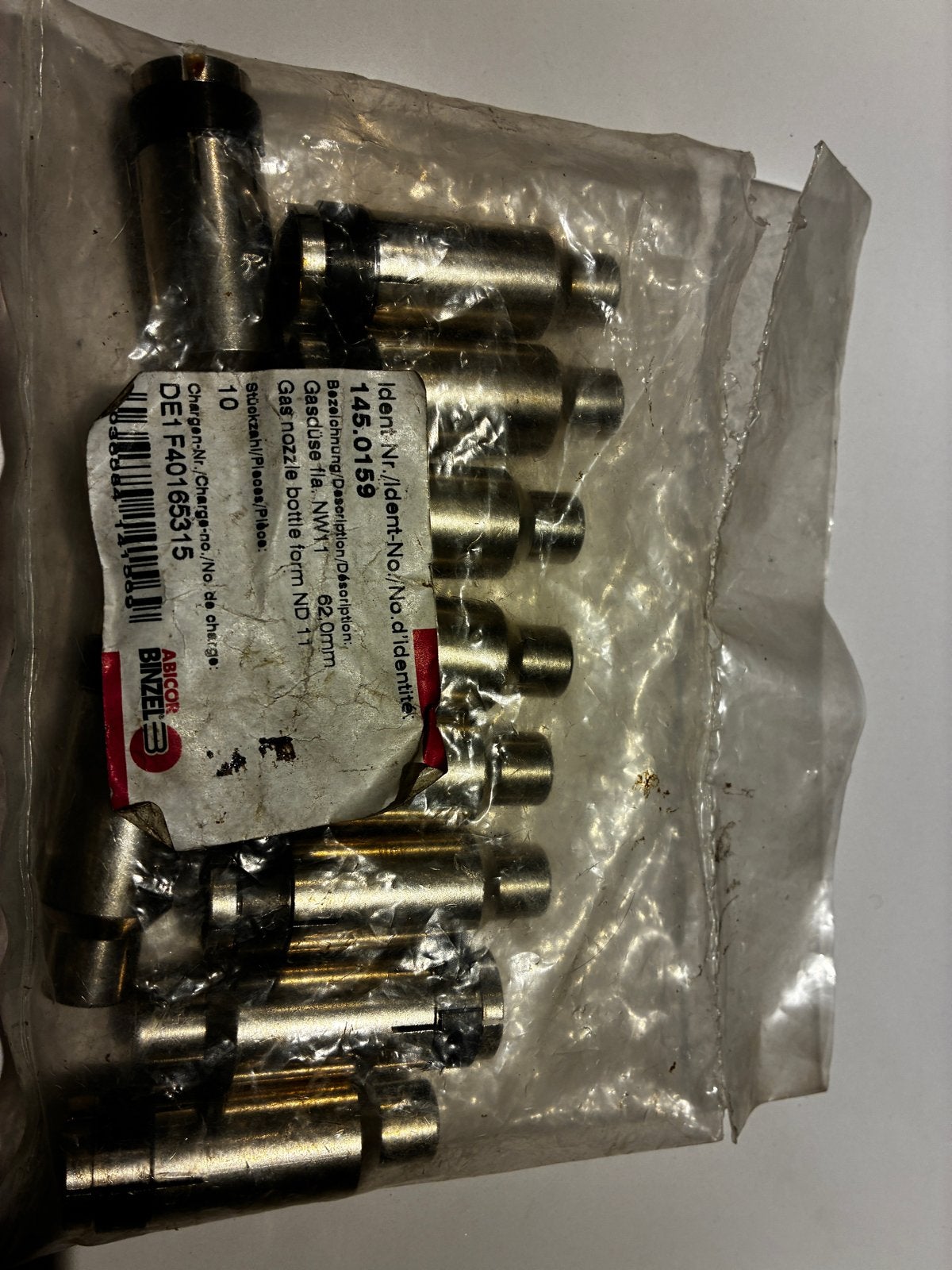 ABICOR Binzel Gasmondstukken NW11 60.0mm - Nieuw 10 stuks, Doe-het-zelf en Verbouw, Ophalen of Verzenden, Nieuw, Overige typen