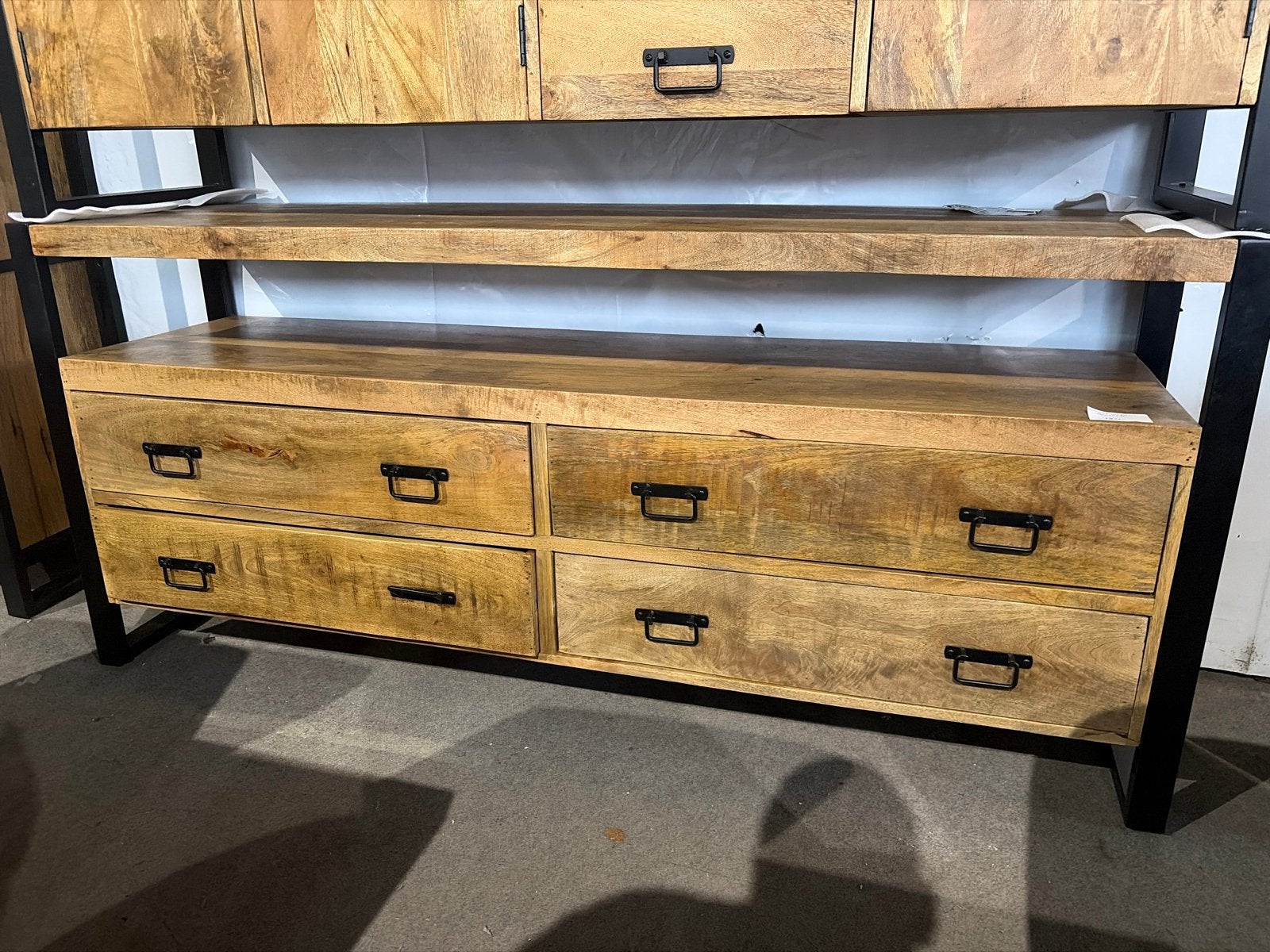 Dressoir mangohout 180x80x45 - Laatste stuk!, Ophalen, 150 tot 200 cm, Nieuw, Met lade(s)
