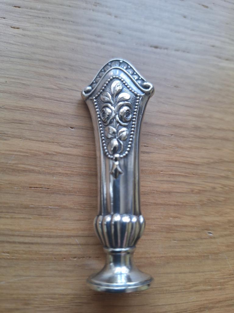 Art Nouveau antieke zegelstempel, gemerkt HERZ ALPACCA, Ophalen of Verzenden