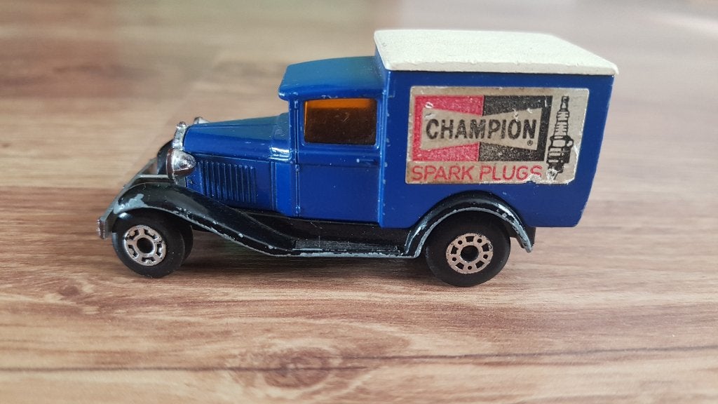 Ford Model A Matchbox Champion Spark Plugs Schaalmodel, Ophalen of Verzenden, Gebruikt, Auto
