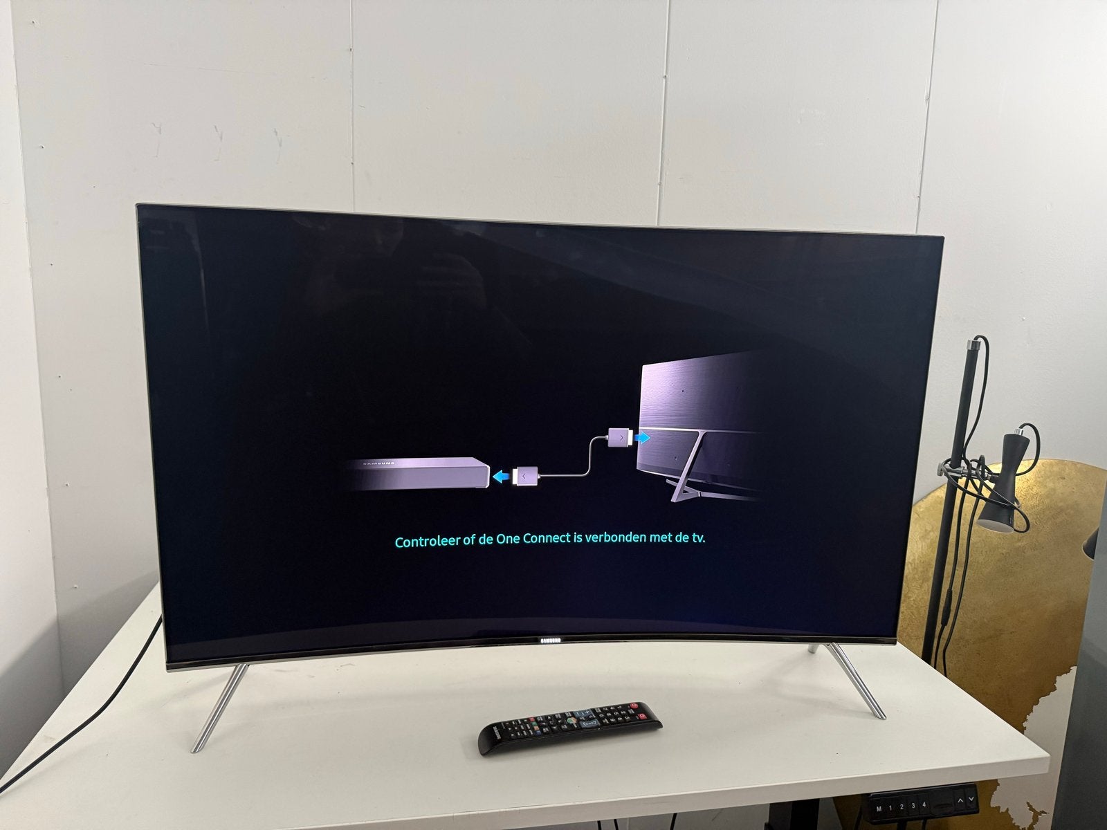 Samsung UE43KS7500S Curved 4K Smart TV, LED, Ophalen of Verzenden, Zo goed als nieuw, .