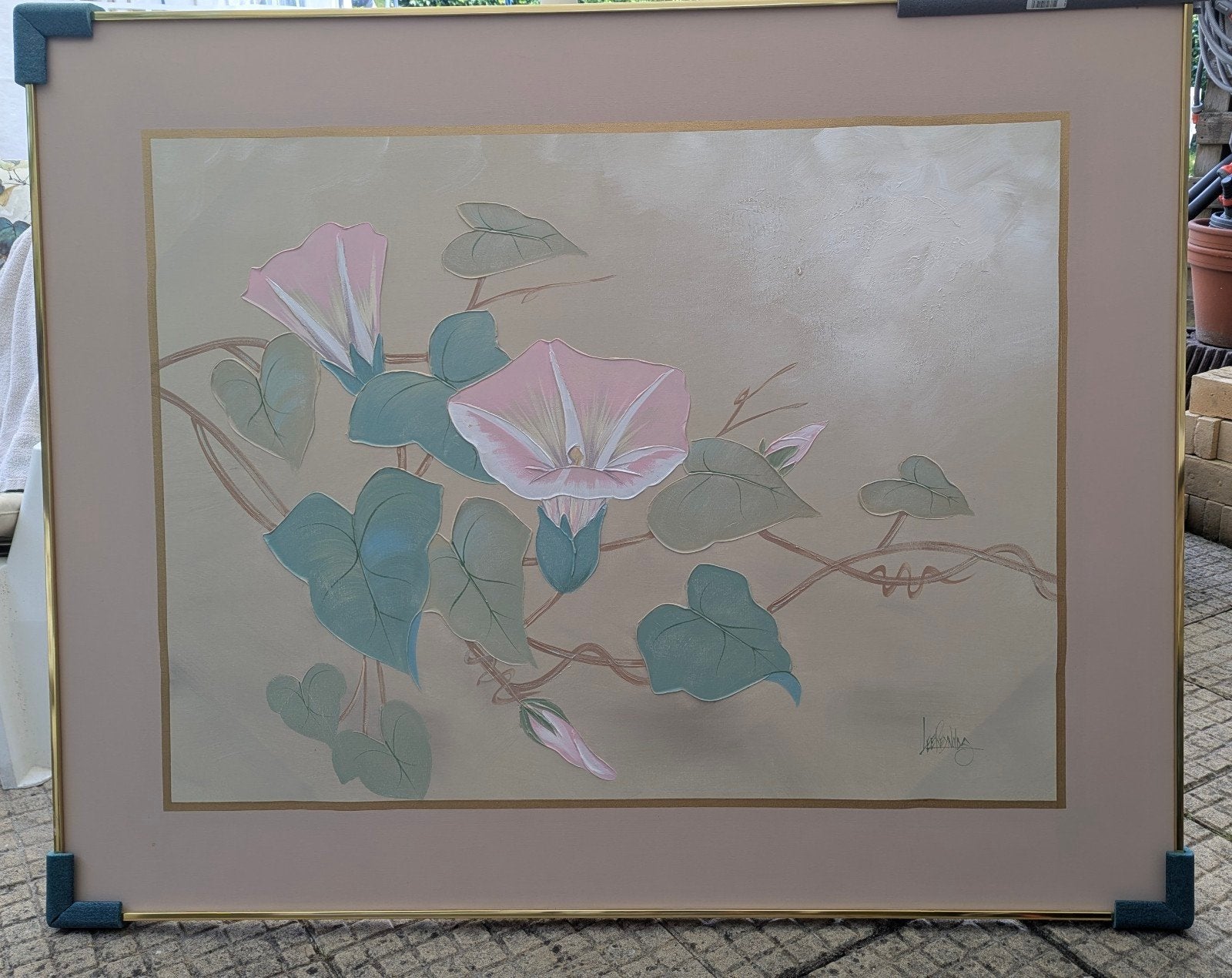 Schilderij met reliëf van Lee Reynolds, Ophalen