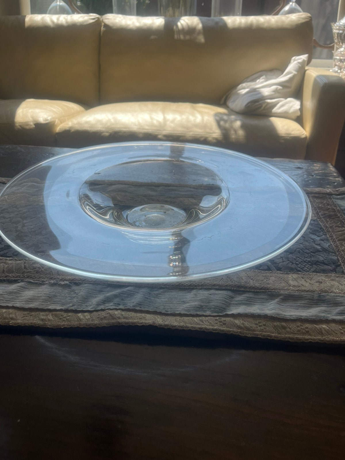 Grote zwaren hand gemaakte schaal 45/7 cm, Ophalen of Verzenden, Zo goed als nieuw