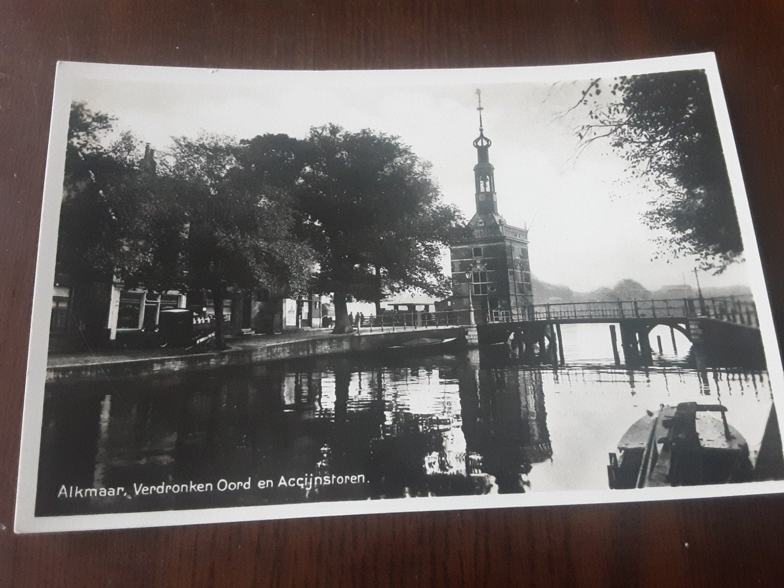 oude kaart Alkmaar verdronken oord en accijnstoren, Ophalen of Verzenden, Voor 1920, Noord-Holland