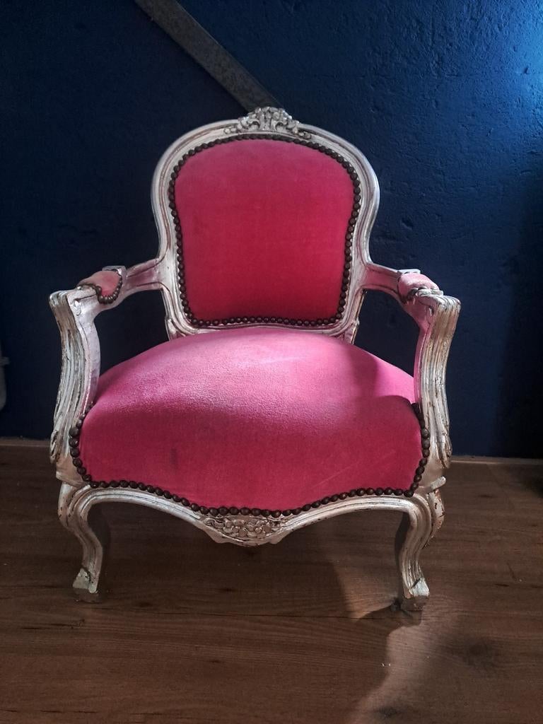 Leuk roze barok kinder stoeltje, Kinderen en Baby's, Kinderkamer | Tafels en Stoelen, Ophalen, Gebruikt, Stoel(en)