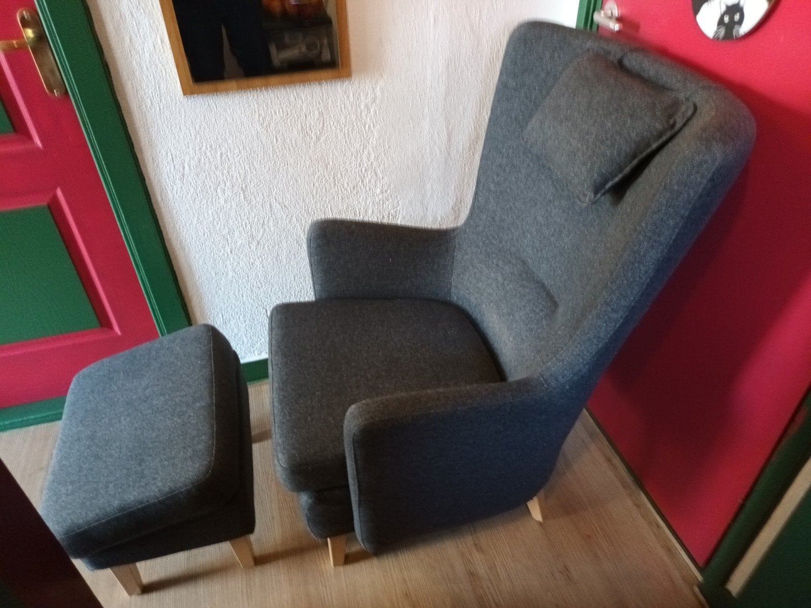 fauteuil met voetenbankje, Huis en Inrichting, Ophalen