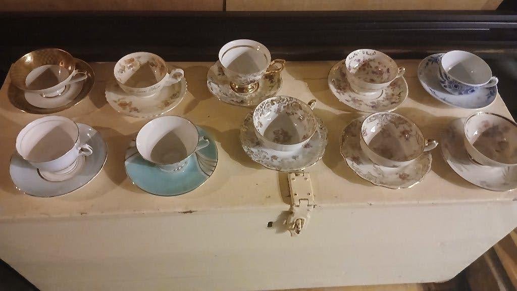 Vintage theekopjes, Antiek en Kunst, Curiosa en Brocante, Ophalen of Verzenden