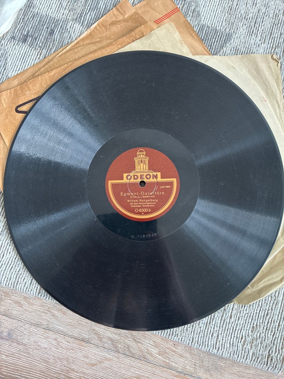 Odeon 78 toeren plaat - Egmont-Ouverture - Willem Mengelberg, Cd's en Dvd's, Vinyl | Klassiek, Ophalen, Gebruikt, Romantiek, Orkest of Ballet