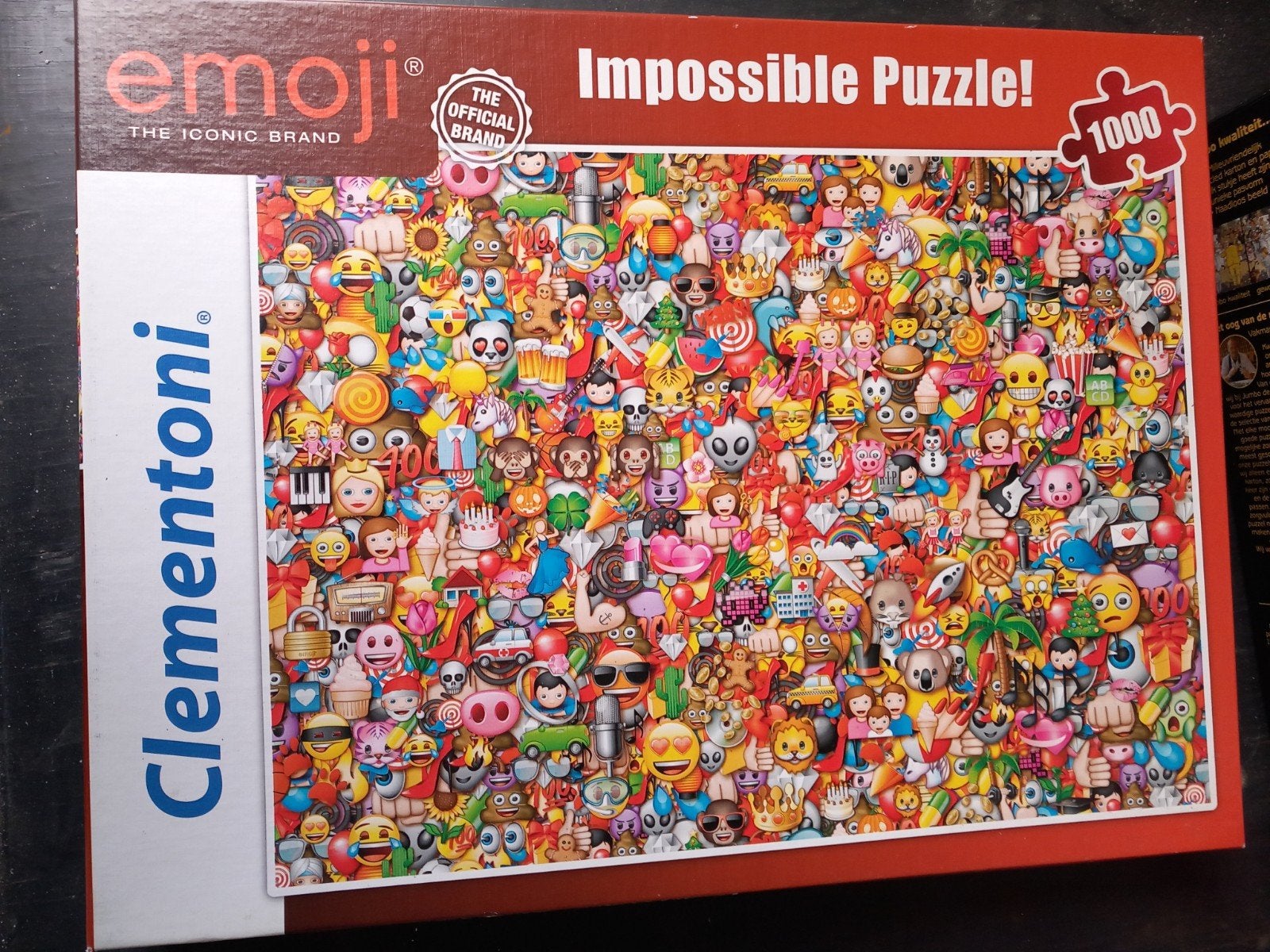 Clementoni Impossible puzzel, Emoticons  1000 stukjes., Ophalen of Verzenden, Zo goed als nieuw