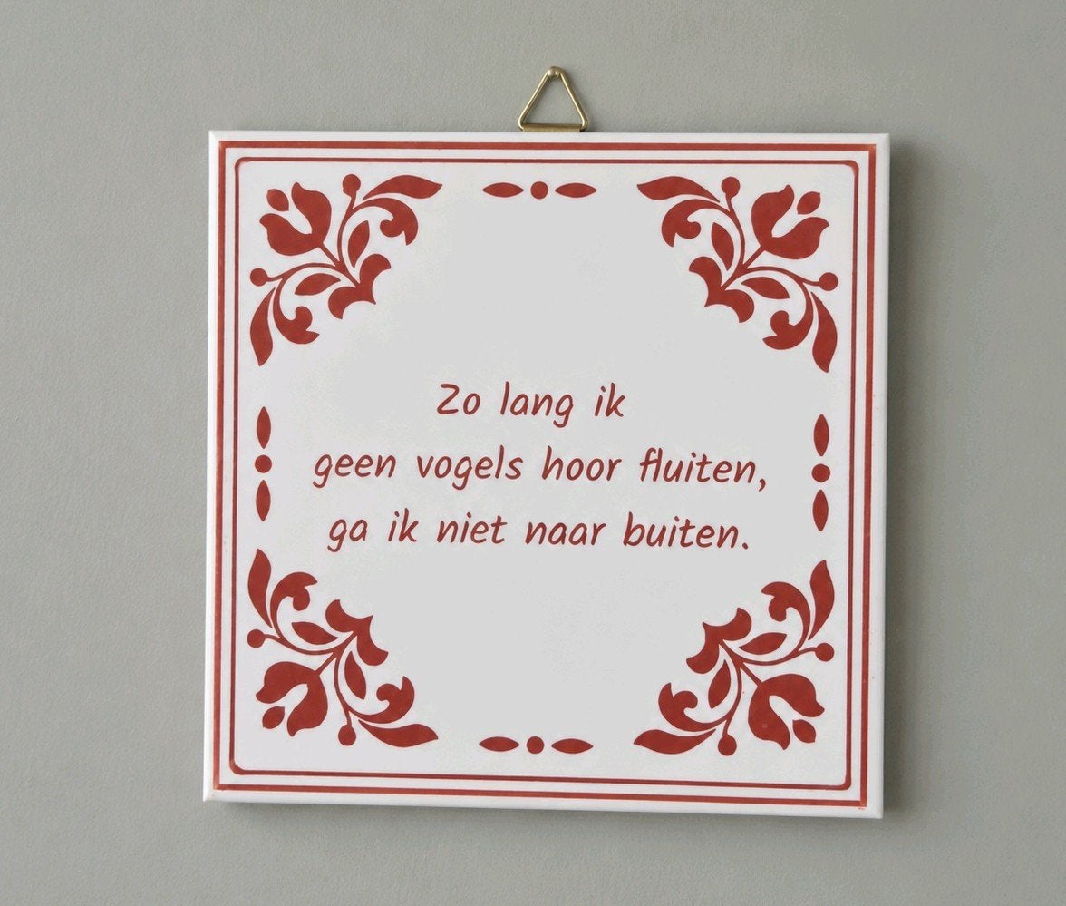 Woondecoratie wandtegeltje persoonlijke tekst, Ophalen of Verzenden, Nieuw
