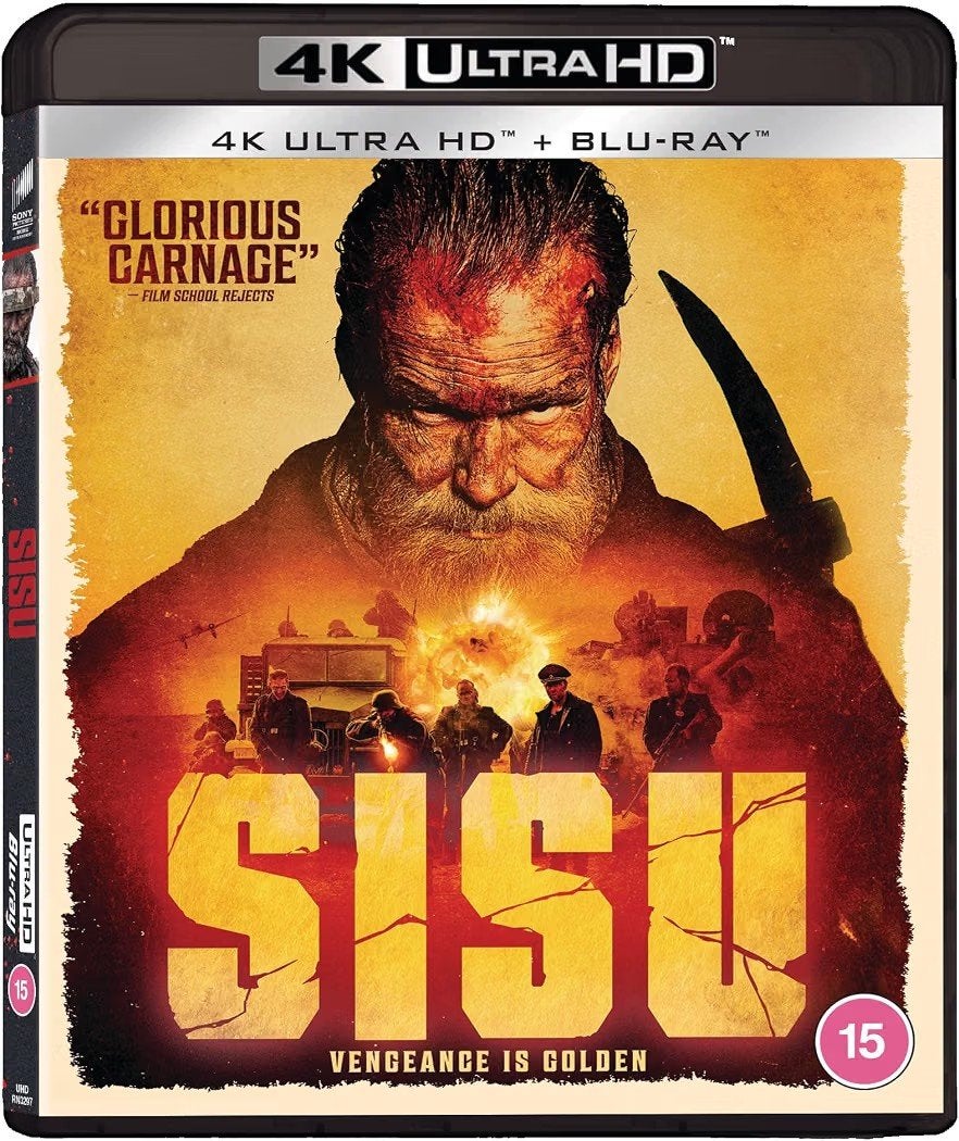 Sisu 1+2 filmset 4K UHD/Ultra HD Blu-Ray UK Geseald IMDb 7.2, Cd's en Dvd's, Ophalen of Verzenden, Nieuw in verpakking, Actie