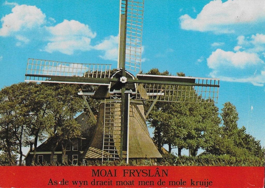 Friesland moai fryslan gelopen ansichtkaart ( a472 ), Ophalen of Verzenden, 1980 tot heden, Gelopen, Friesland