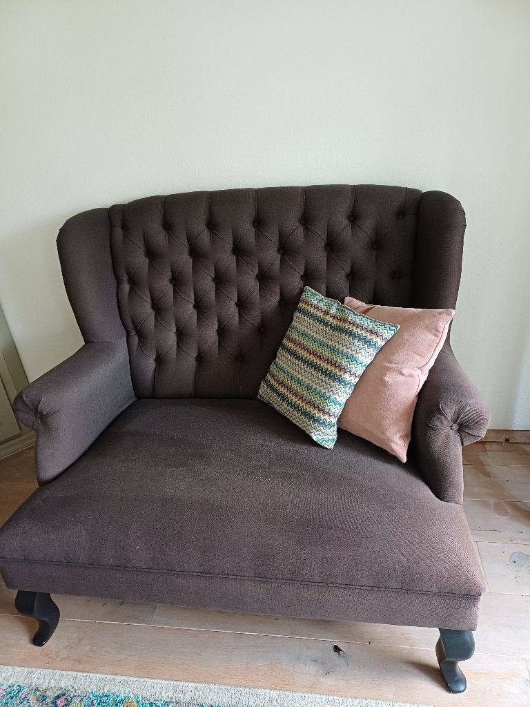 Love seat, Huis en Inrichting, Ophalen, Gebruikt, H 98 B 120 D 82 cm. Barok stijl in nieuw jasje!, 75 tot 100 cm