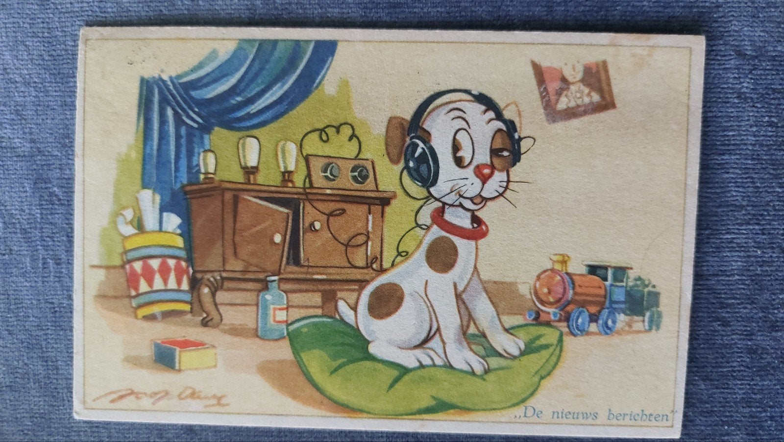 Joop Dam, "Bonzo" "De Nieuws berichten", Verzamelen, Verzenden, 1940 tot 1960, Gelopen, Overige thema's
