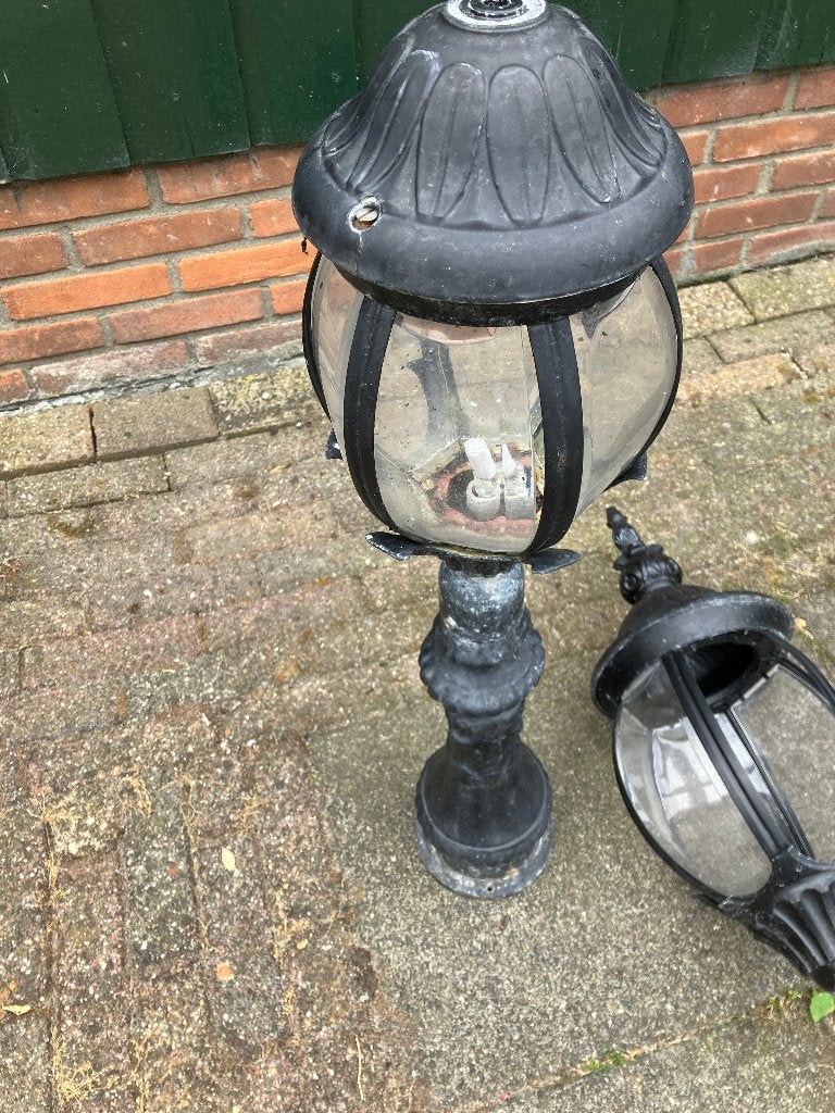 tuinlamp aluminium paal buitenlamp, Ophalen, Gebruikt, Staande lamp, Aluminium