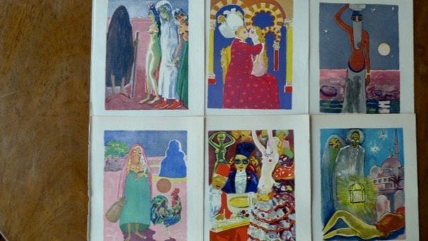 Kees van Dongen 6 gewilde gravures uit 1001 nacht, Dagelijks leven, 22 cm, 1950 - 1999, Ophalen of Verzenden