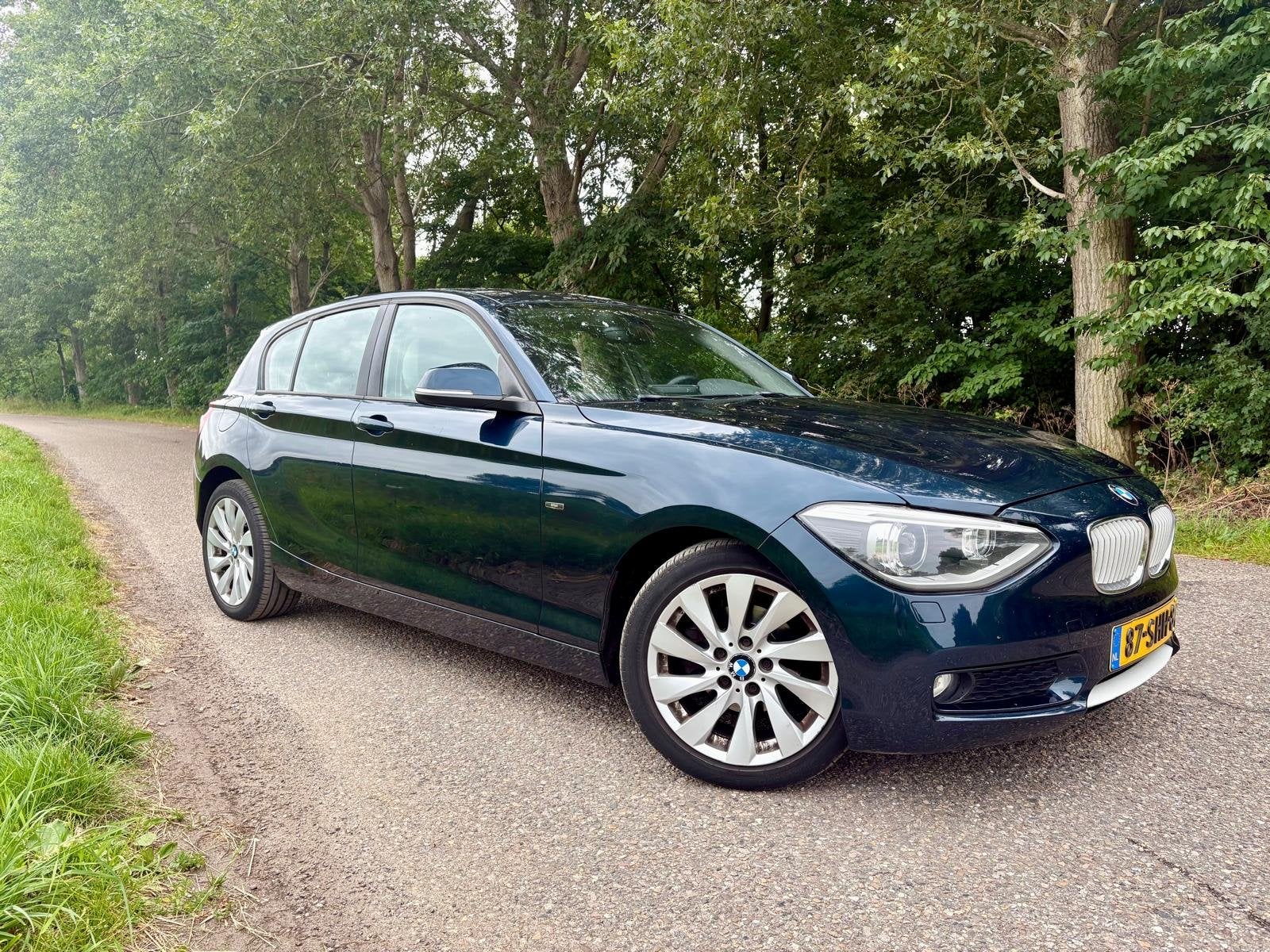 BMW 1-Serie 116I 100KW 5DR 2011 Blauw, Auto's, 1-Serie, Beige, 4 cilinders, Blauw
