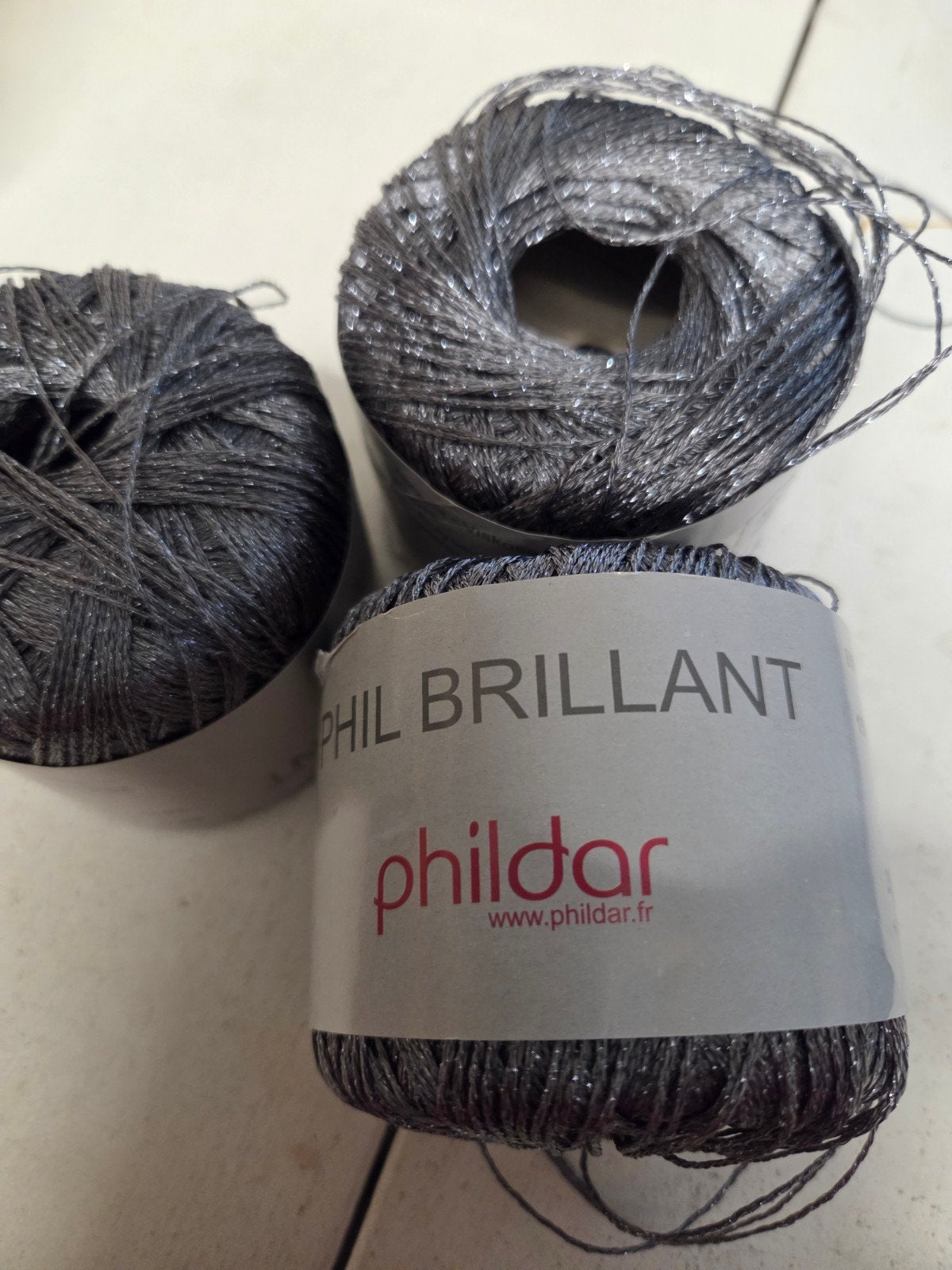 zolderopruiming 3 x phildar phil brillant kleurnr 101, Ophalen of Verzenden, Nieuw, Breien, Wol of Garen