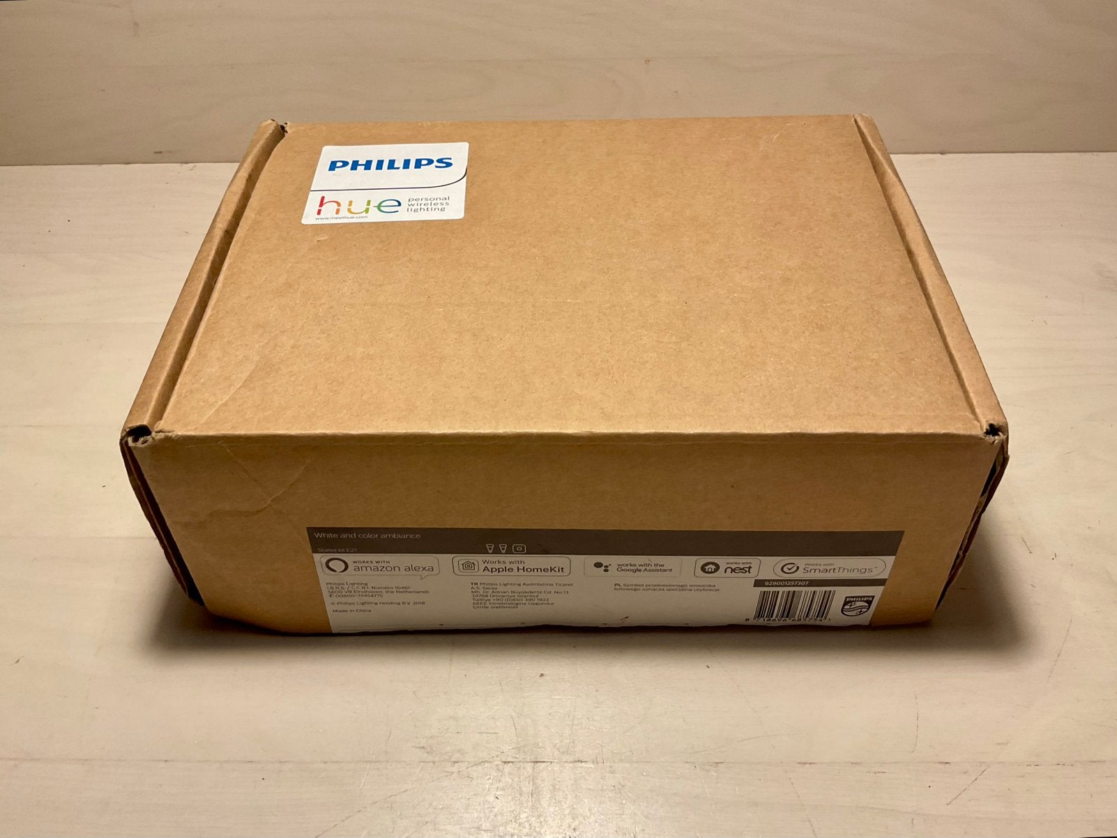 Philips Hue white ambiance e27 starter kit NIEUW, Met afstandsbediening, Nieuw, Philips Hue, E27 (groot)