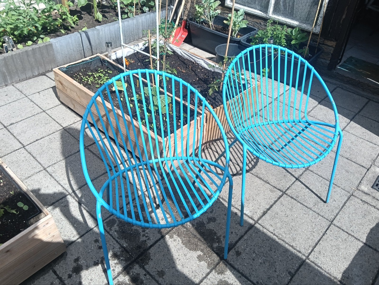 Metalen  tuinstoelen, Tuin en Terras, Tuinstoelen, Ophalen, Gebruikt, Metaal