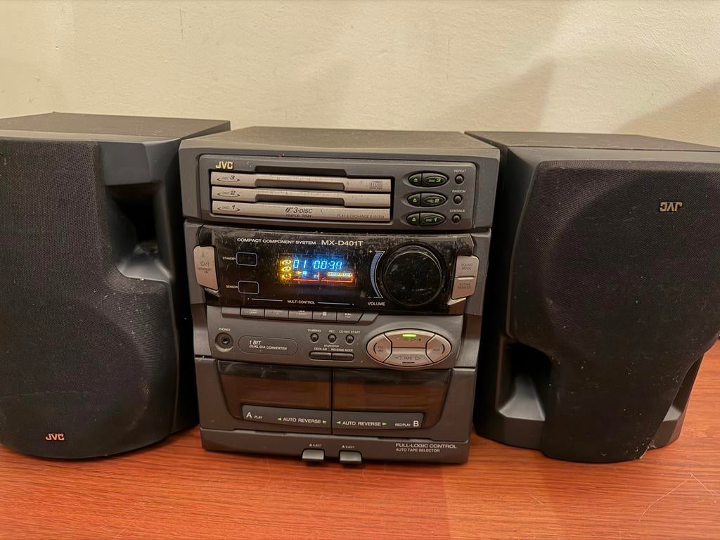 JVC stereo set MX-D401T met JVC speakers, Ophalen, Gebruikt, Cassettedeck, JVC