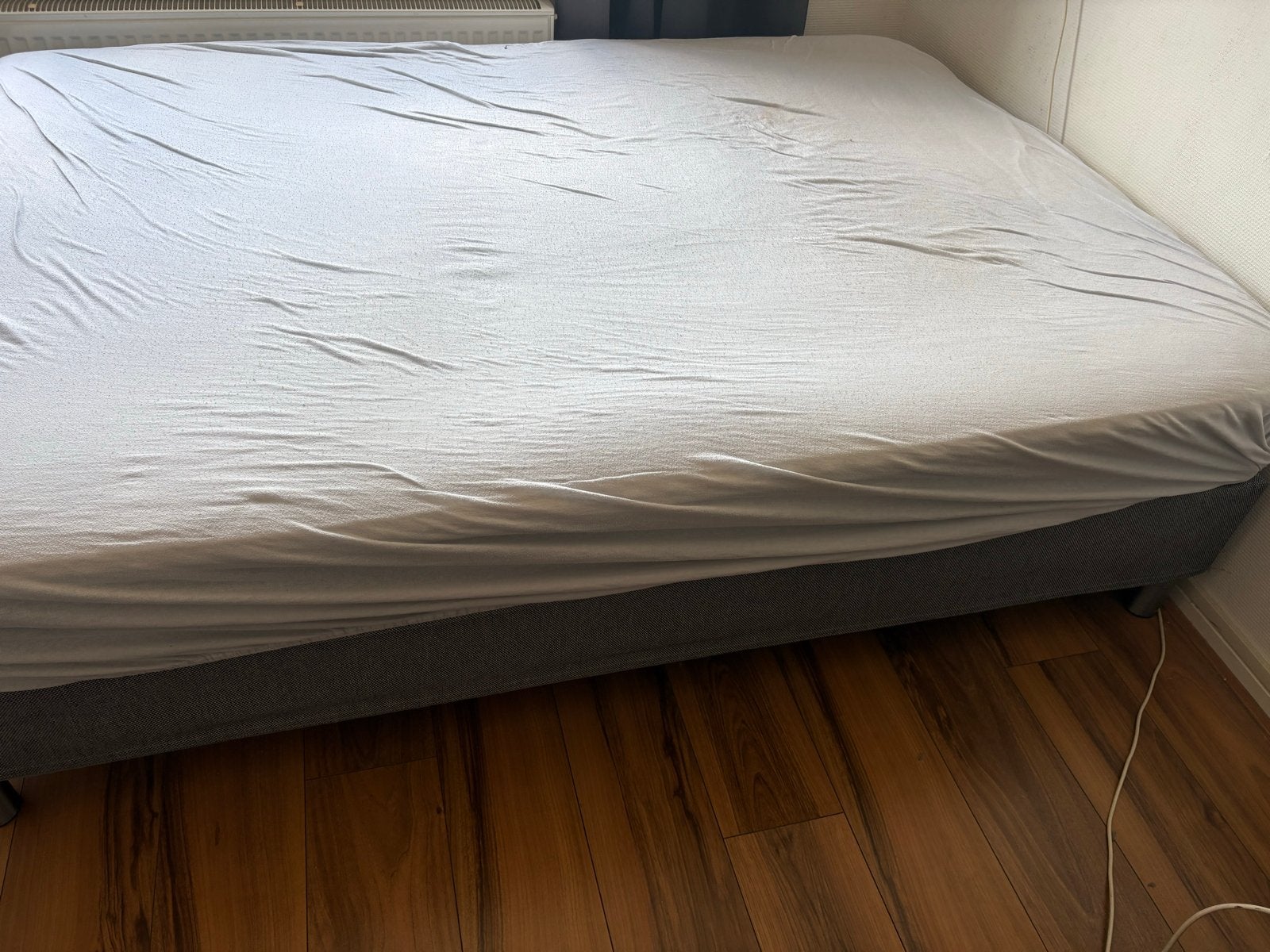 Tweepersoonsbed met matras (boxspring), Ophalen, Gebruikt, Tweepersoons, 140 cm