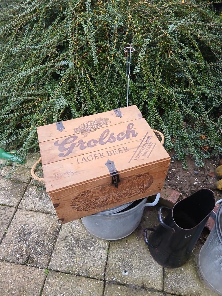 Houten grolsch export krat, Verzamelen, Biermerken, Ophalen of Verzenden, Grolsch