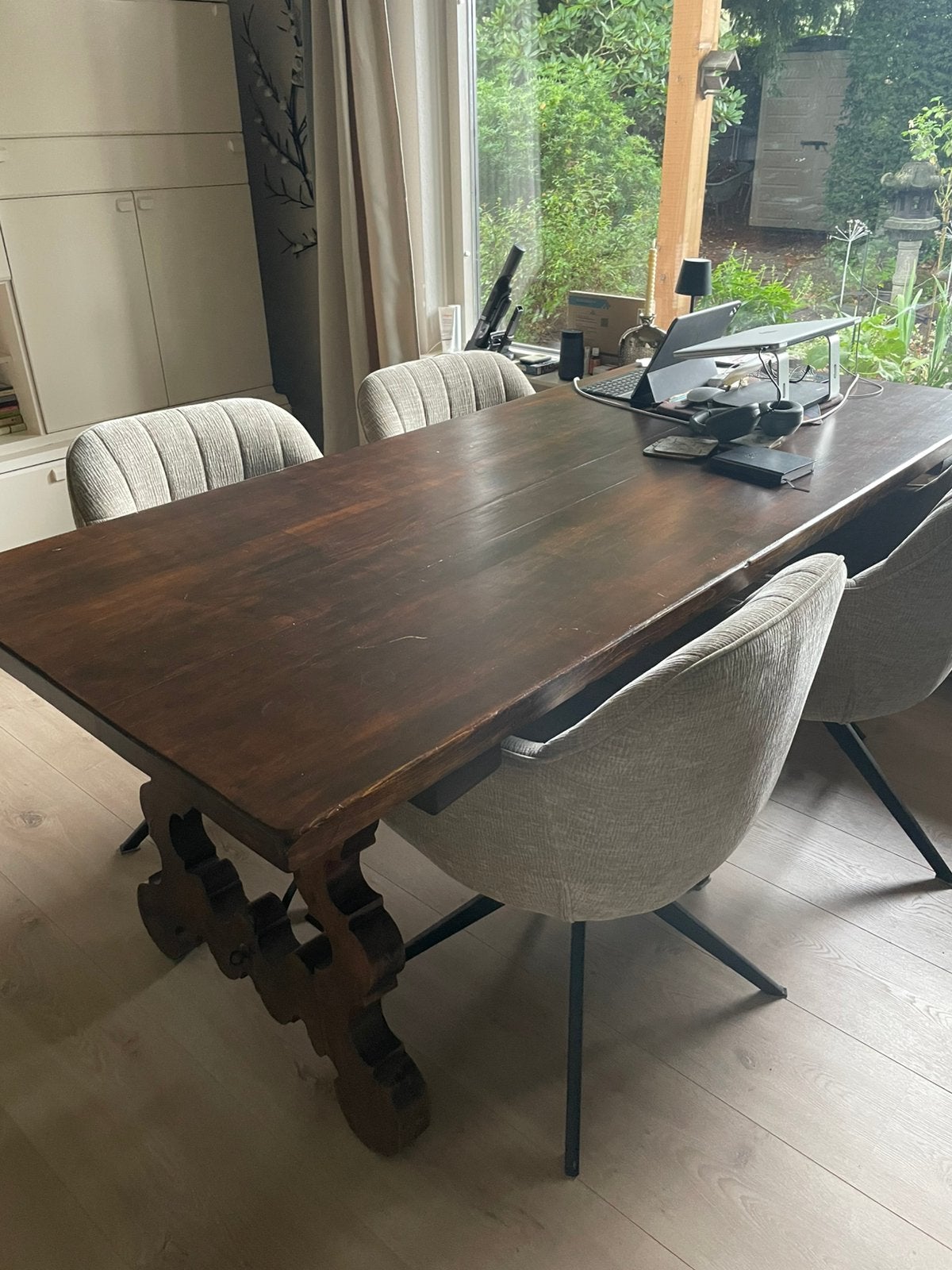 Antieke spaanse eettafel 500,- euro, Huis en Inrichting, Ophalen, Gebruikt, 50 tot 100 cm, Vijf personen of meer
