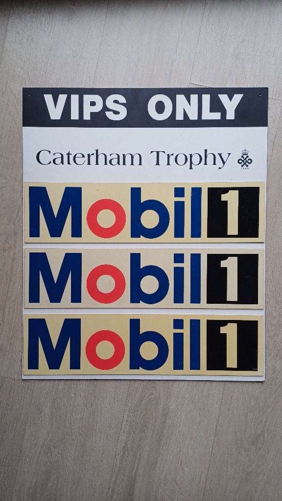 Lotus 7 Caterham Mobil 1 uithangbord cicuit VIP ruimte., Ophalen, Zo goed als nieuw, Auto's