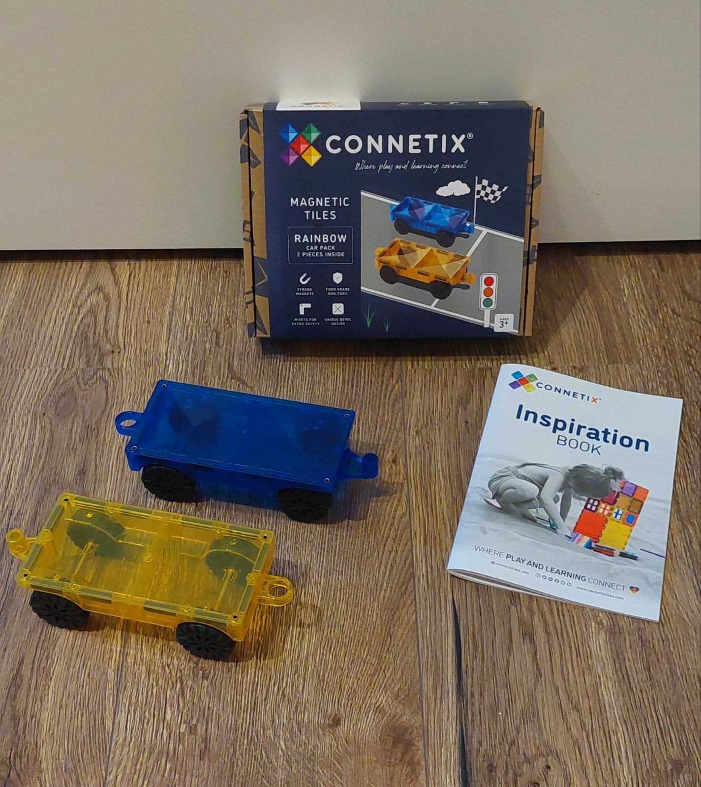 Connetix car pack 2 pieces rainbow , nette staat, Ophalen of Verzenden, Zo goed als nieuw, Overige merken