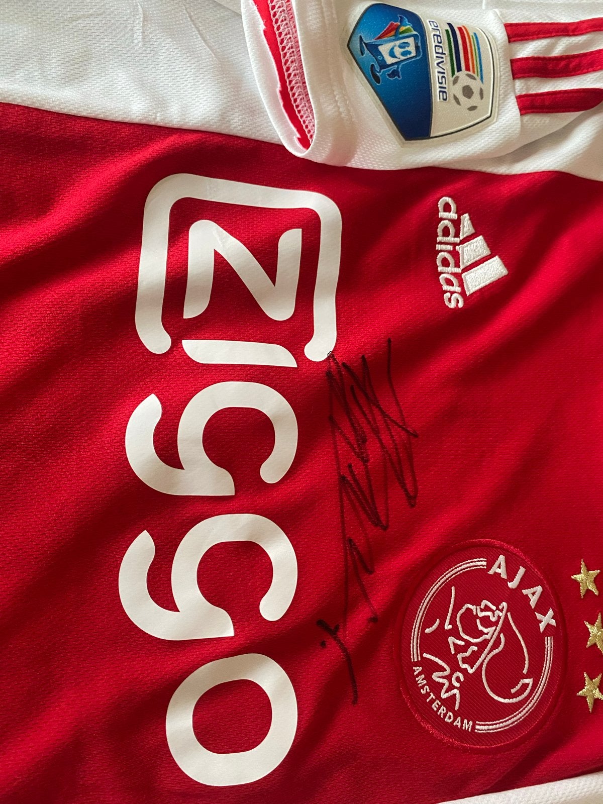 Gesigneerd Ajax Thuisshirt Bazoer, Ophalen of Verzenden, Zo goed als nieuw, Ajax, Shirt